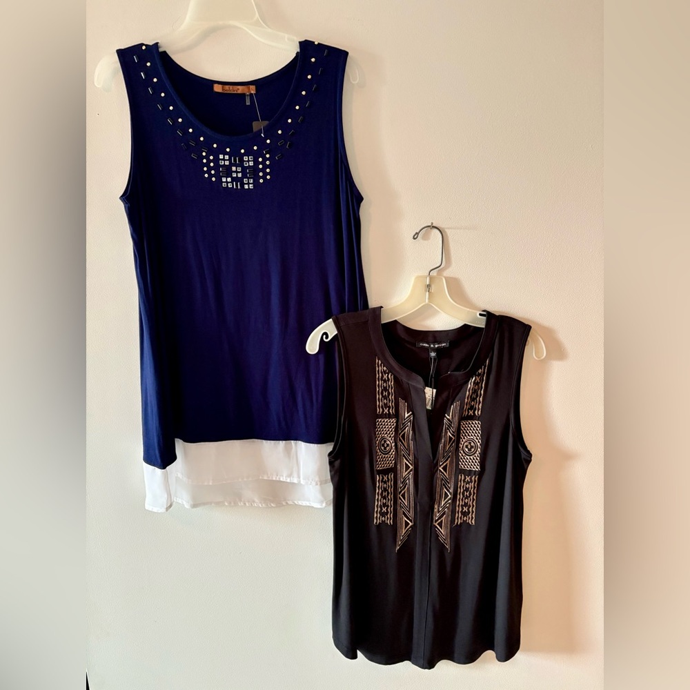 2 for 1 Price! Both New W Tags. Sleeveless Knits; Sz L